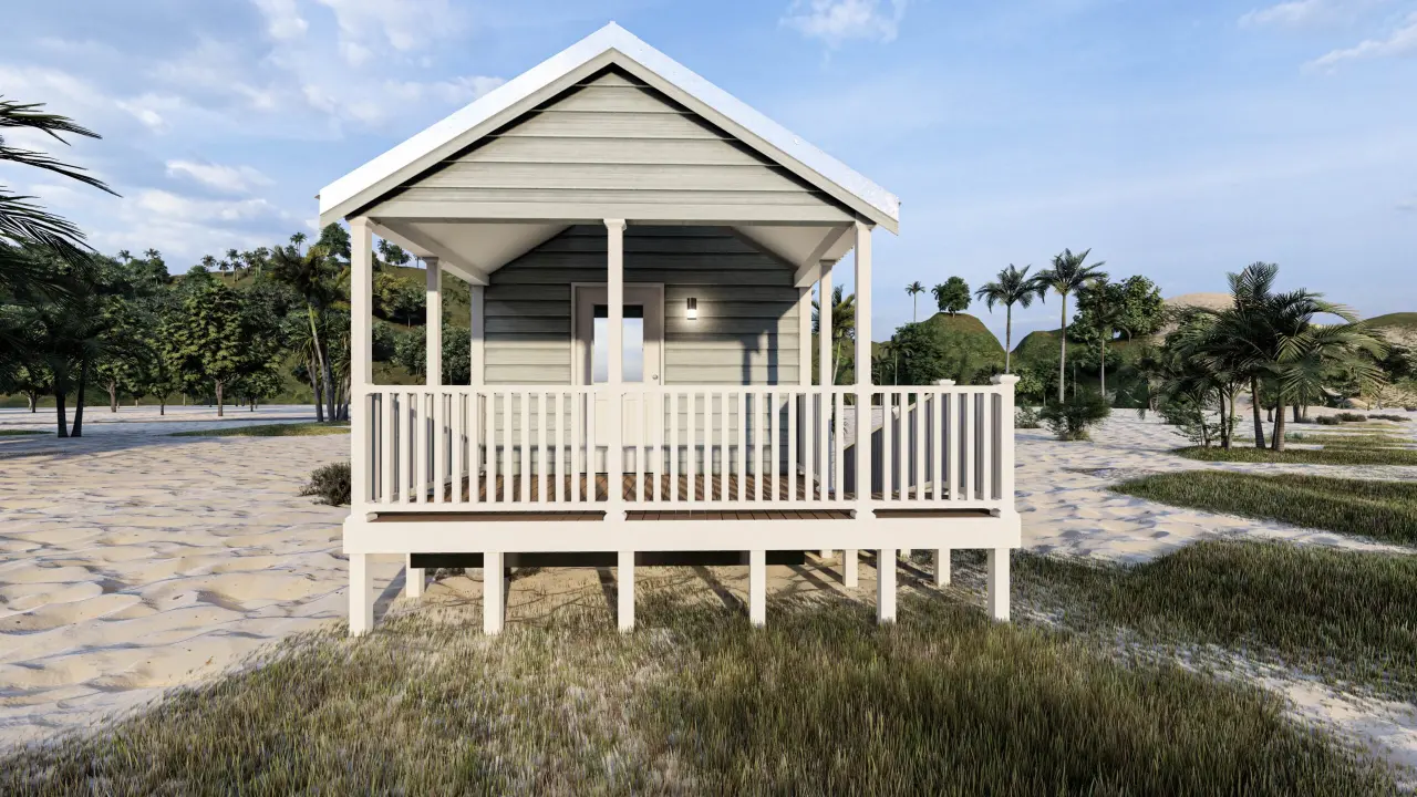 Warm Springs Cottage Exterior, in Grey, by Vacavia