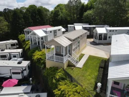 recreational trailer park interior, by Vacavia