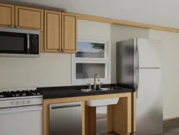 Flint River Cottage Interior, in White, by Vacavia