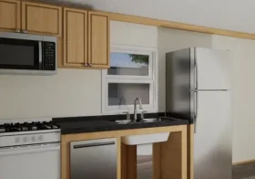 Flint River Cottage Interior, in White, by Vacavia